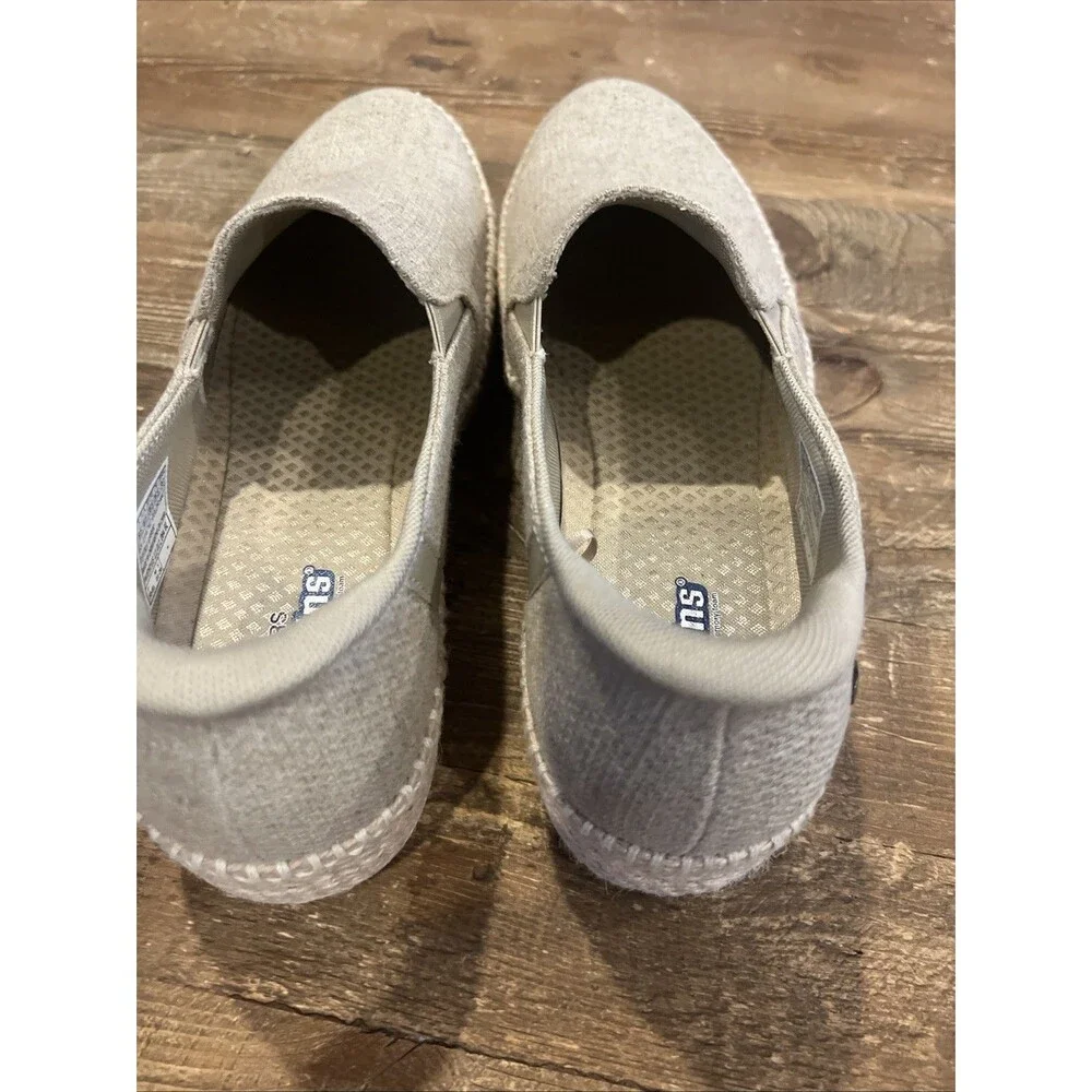 Skechers Martha Stewart BOBS Sesame By the Bay Natural Tan Slip Ons, 9.5
